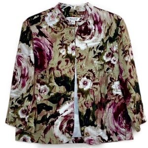 Coldwater Creek | Flower Print Cotton Blend Jacket